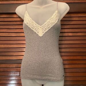 hollister lace grey tank top y2k